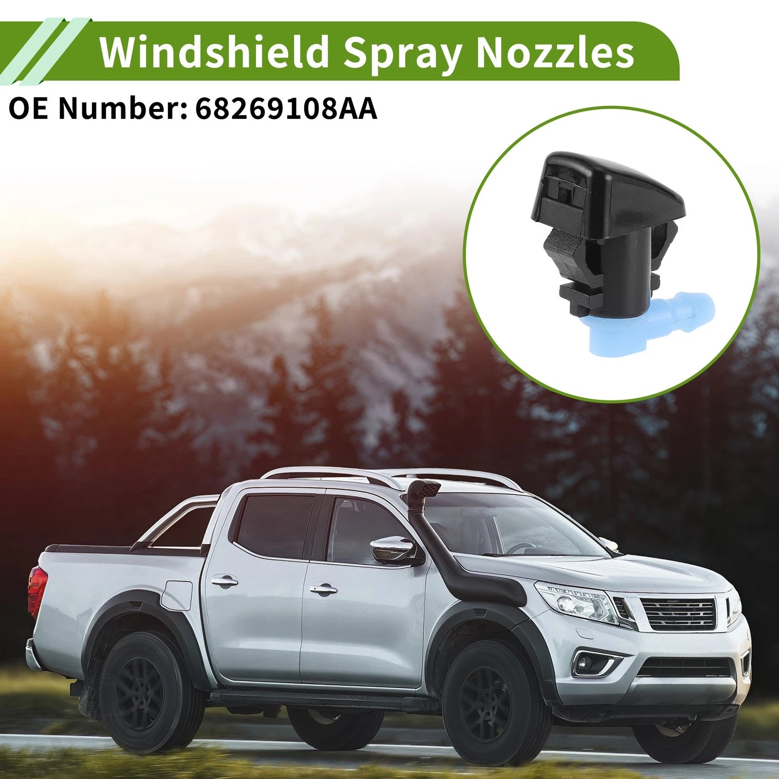 Windshield Washer Nozzle Kit for Dodge (No. 68269108AA)