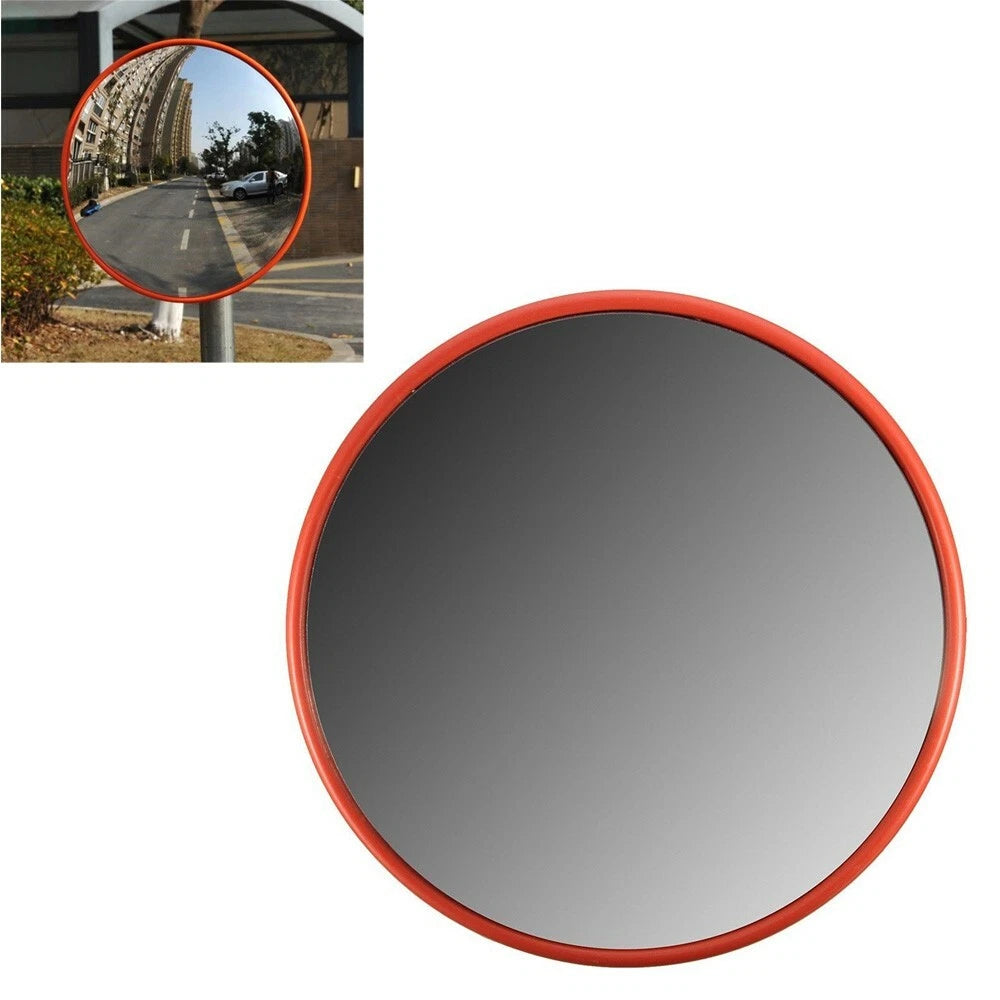 12" Wide Angle Curved Convex Traffic Mirror for Driveway Outdoor