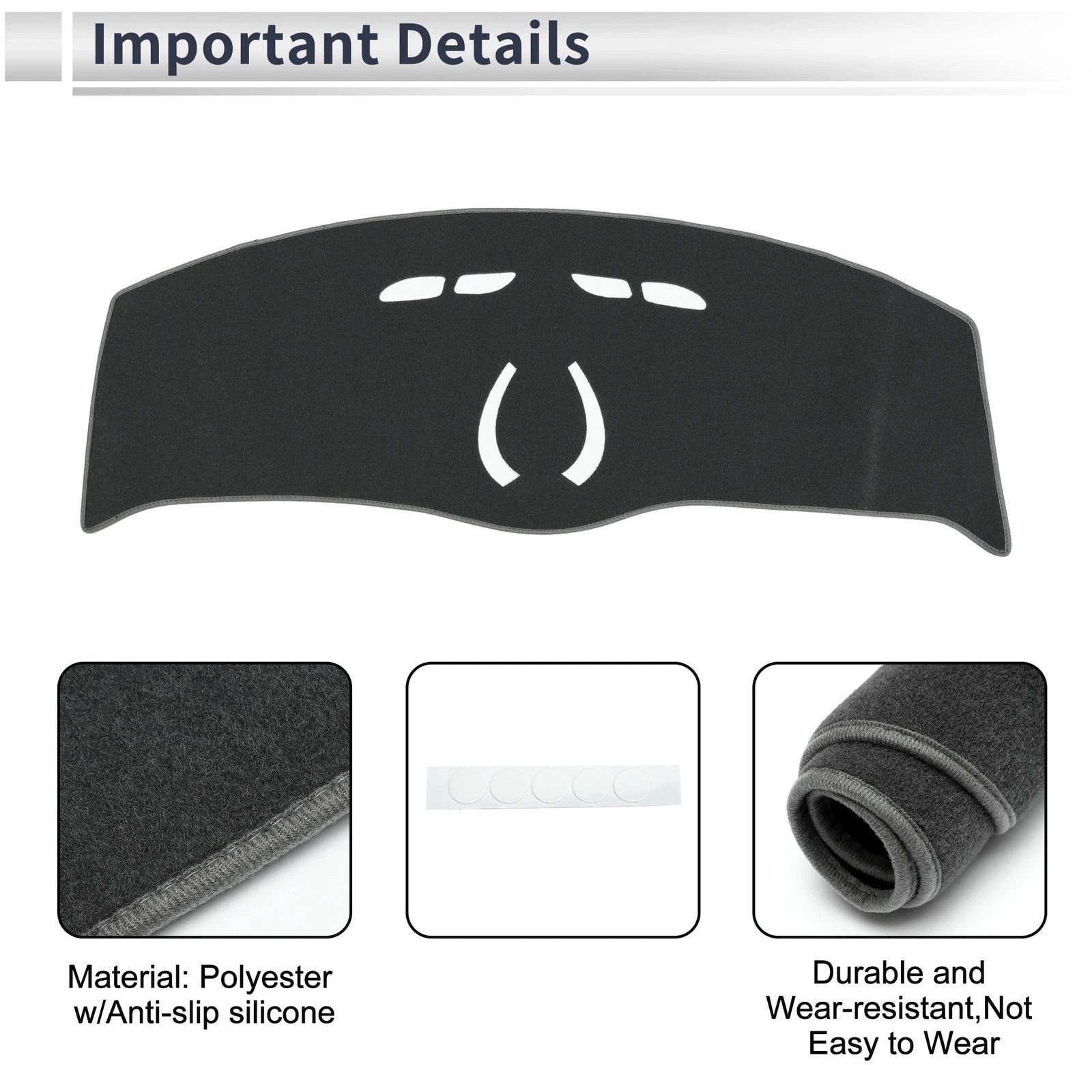 Dash Cover Mat Replacement for BMW Mini Cooper (MINI) F55 F56 2014–2024 Gray