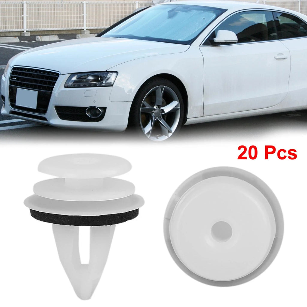 20pcs Plastic White Retainer Clips Replacement for BMW 3 Series E46 E90 (2000–2013)