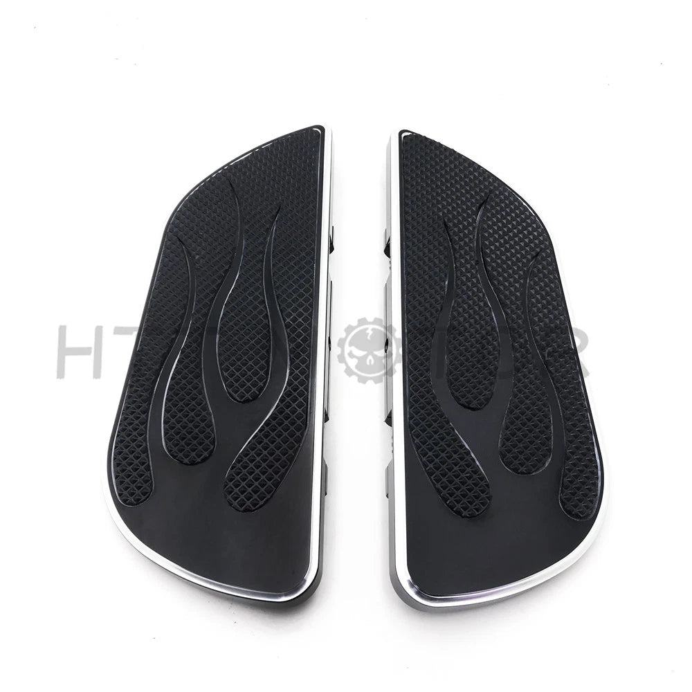 Flame Front Driver Stretch Floorboard FootRest for Harley Touring (1986–2016)