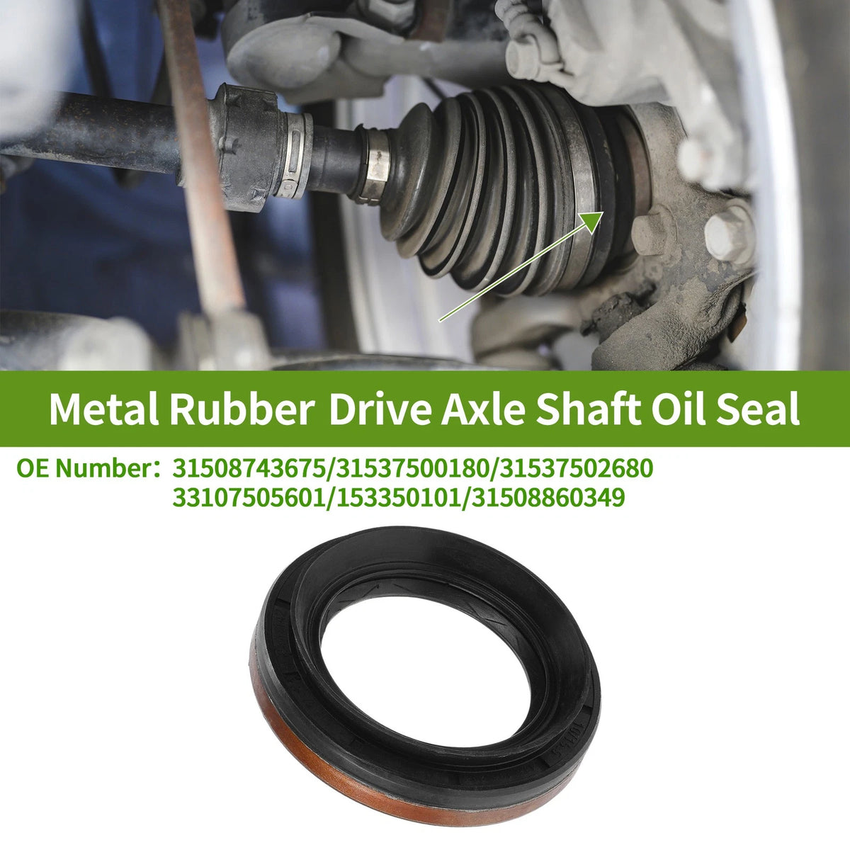 Drive Axle Shaft Oil Seal Left Differential Carrier Seal for BMW (2006–2018)