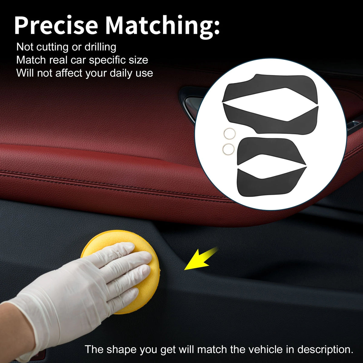 Car Door Anti Kick Pad Sticker Protector for Hyundai Santa Fe (2013–2018)