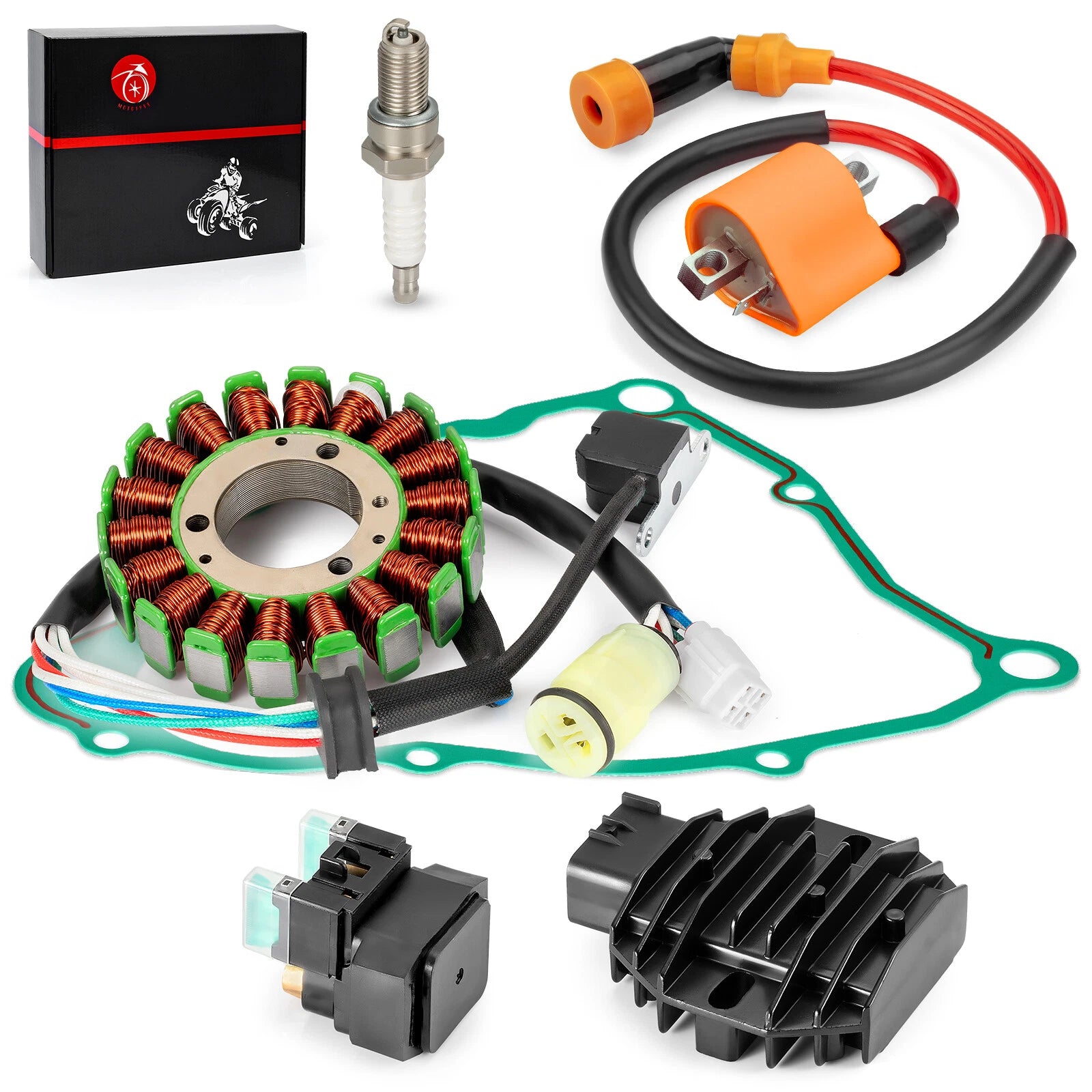 Stator & Relay & Rectifier Ignition Coil Gasket Kit for Yamaha Bruin 250 (2004–2006)