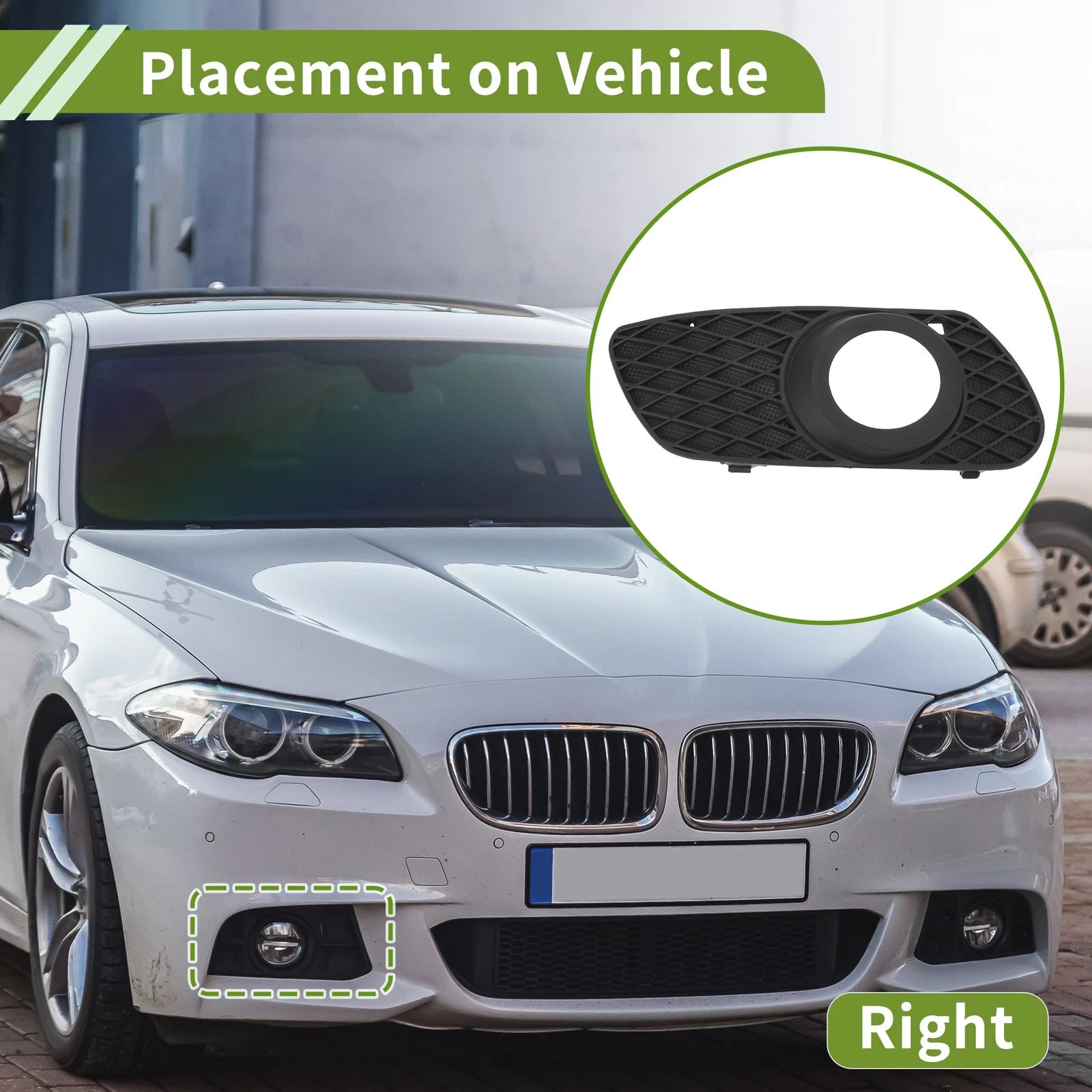 Front Right Fog Light Grill Replacement for Mercedes-Benz ML350 (2006–2007)