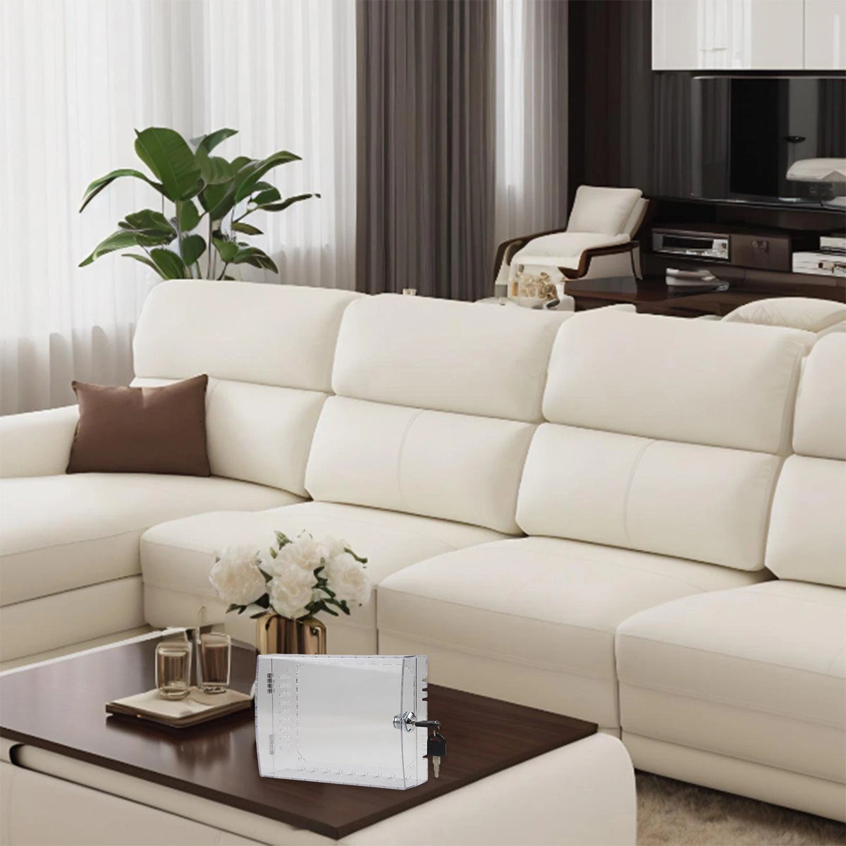 Wall Mount Thermostat Lock Box for Home and Office