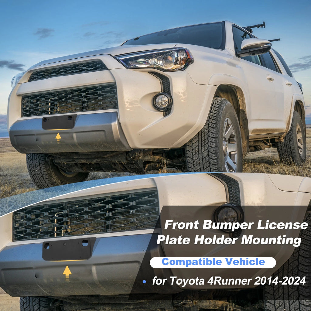 Front License Plate Bracket Replacement for Toyota 4Runner (2014–2024)