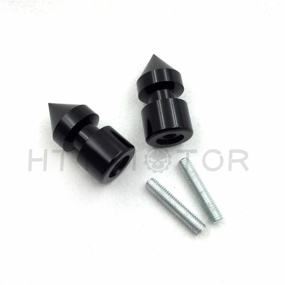 Black Spike Swingarm Spools 8mm for Honda CBR600RR (2003–2011) / CBR954RR (2002–2003)