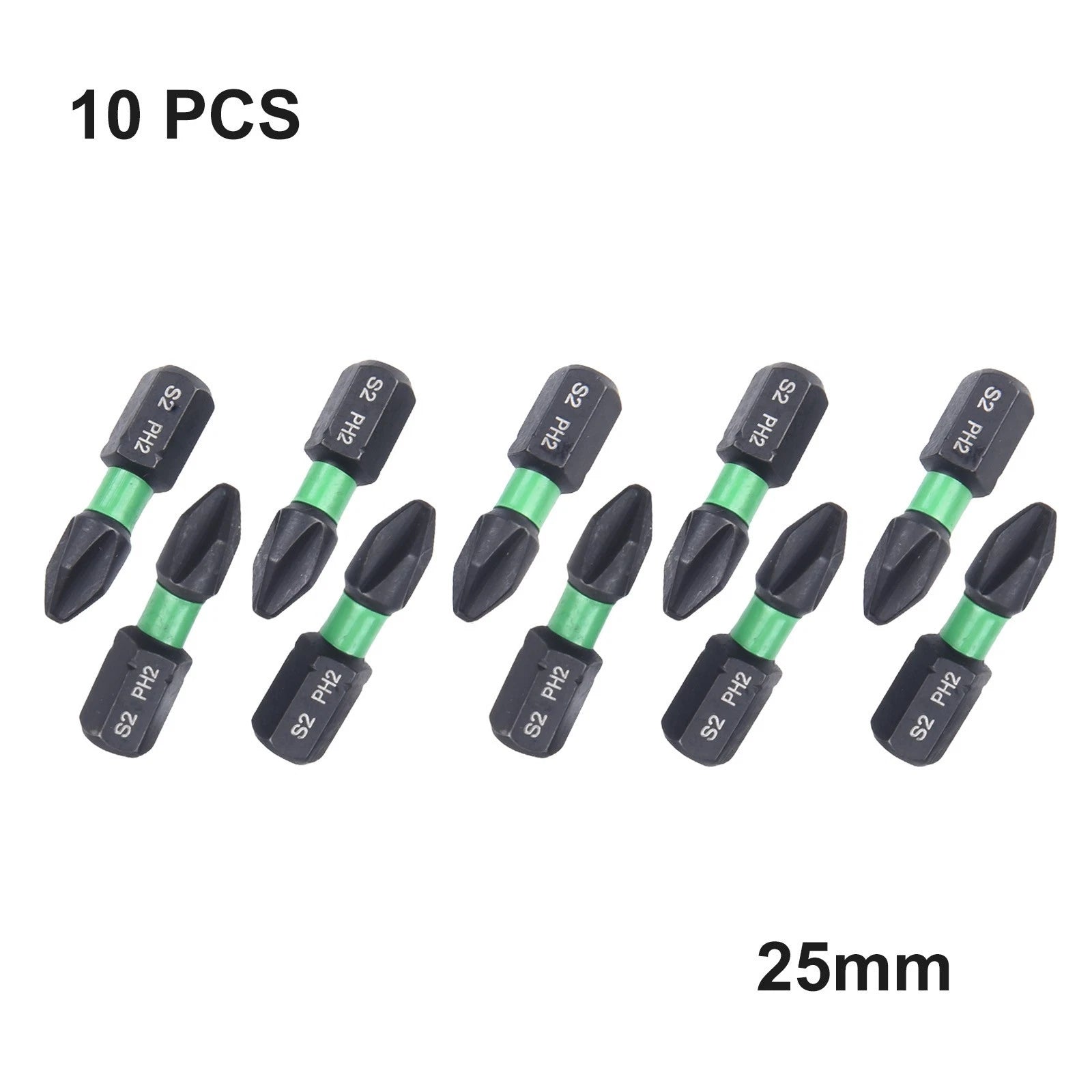 10-Piece Hexagonal Screwdriver Bit Set 25mm Length