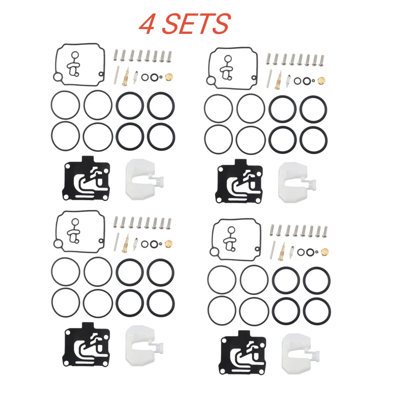 4Pcs Carburetor Repair Kit 62Y-W0093-10 for Yamaha 4-Stroke 50HP