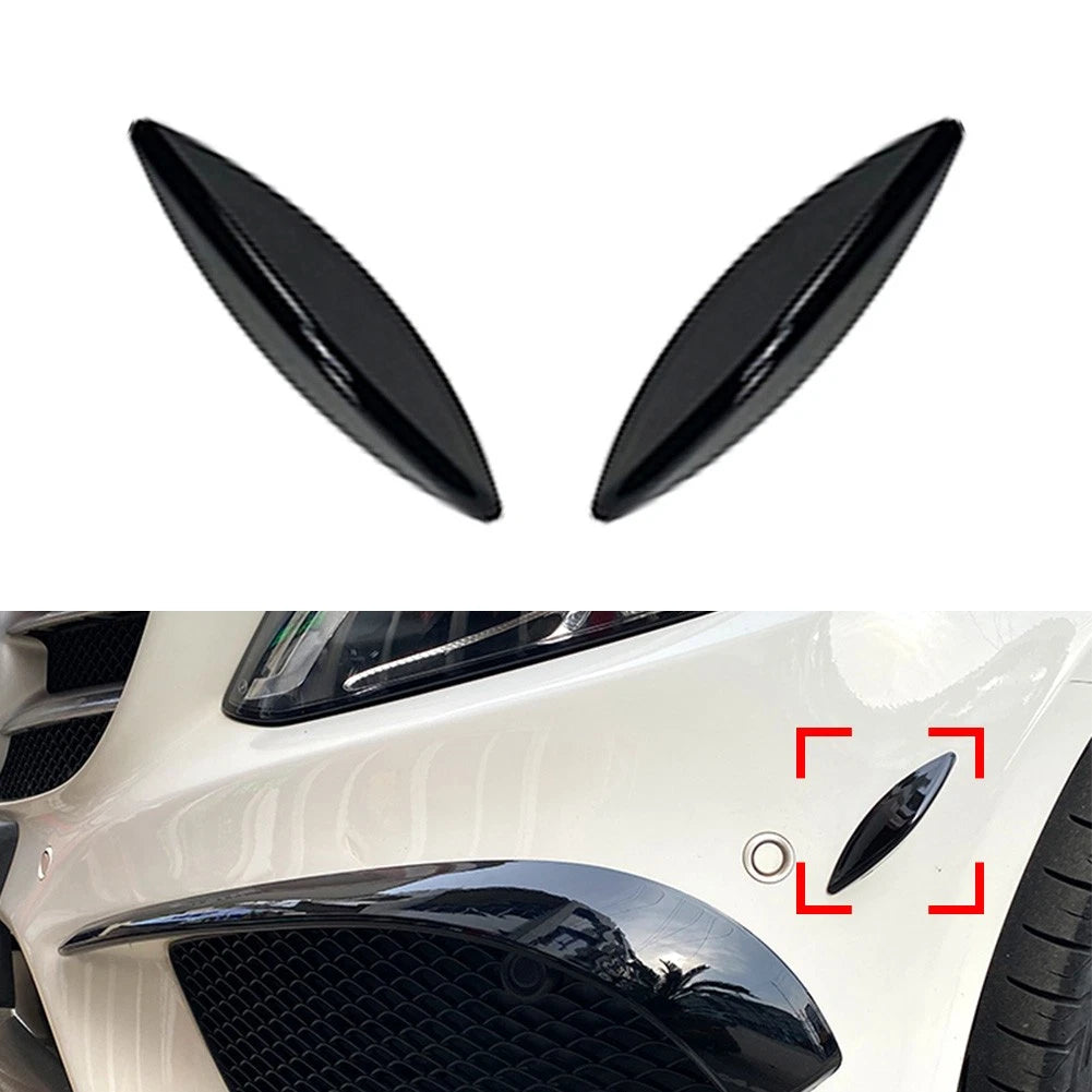 Front Bumper Lip Splitter Spoiler Canards for Benz C-Class W205 (2015–2018)