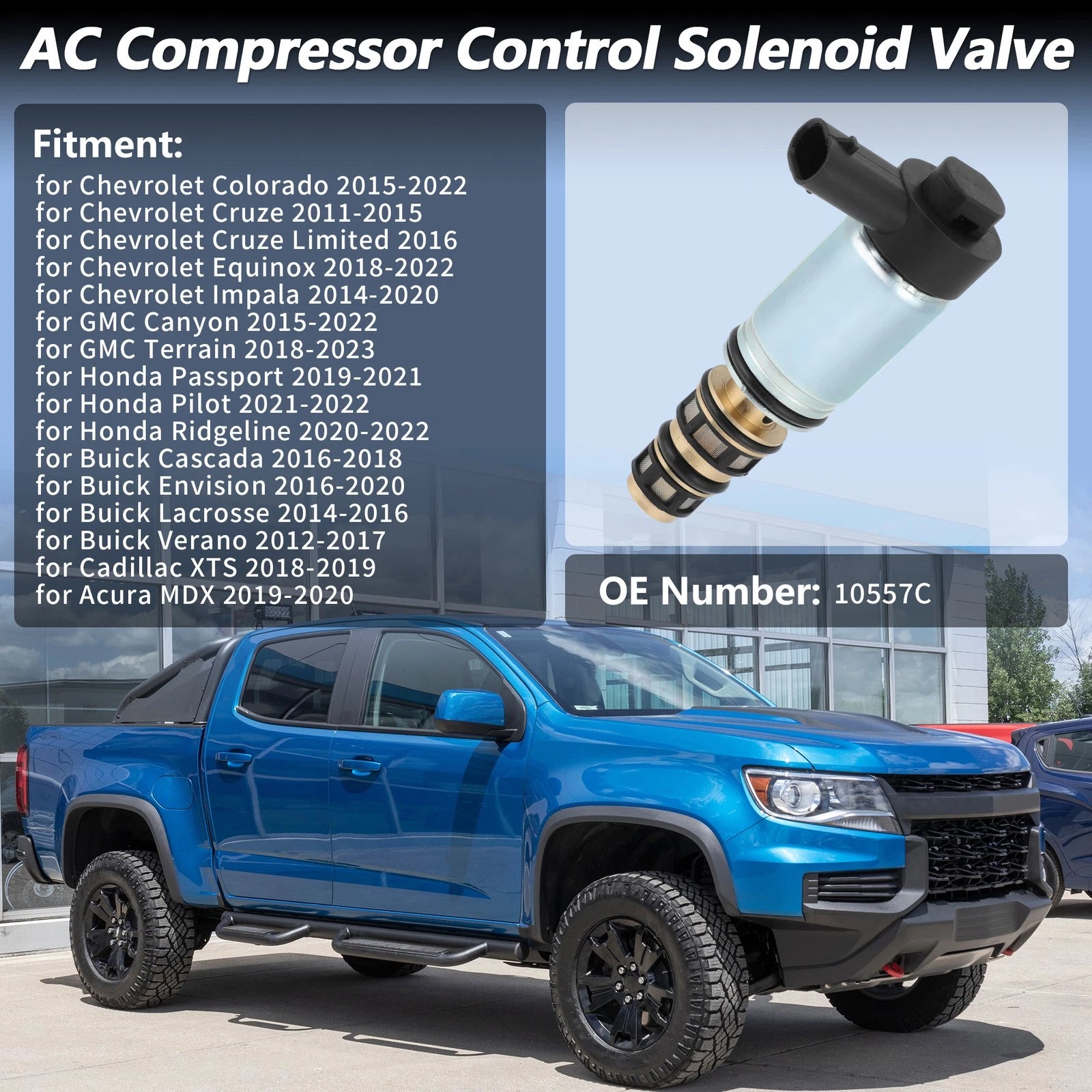 AC Compressor Control Solenoid Valve Replacement for Chevrolet GMC Honda (2000–2015)