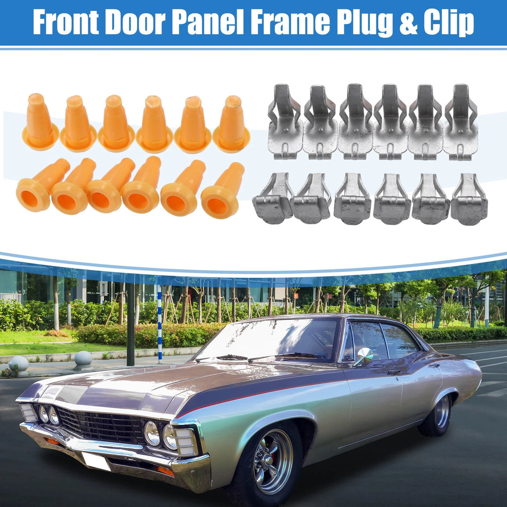24pcs Door Panel Frame Plug Clip Replacement for Chevy Camaro Nova Impala (1967–1972)