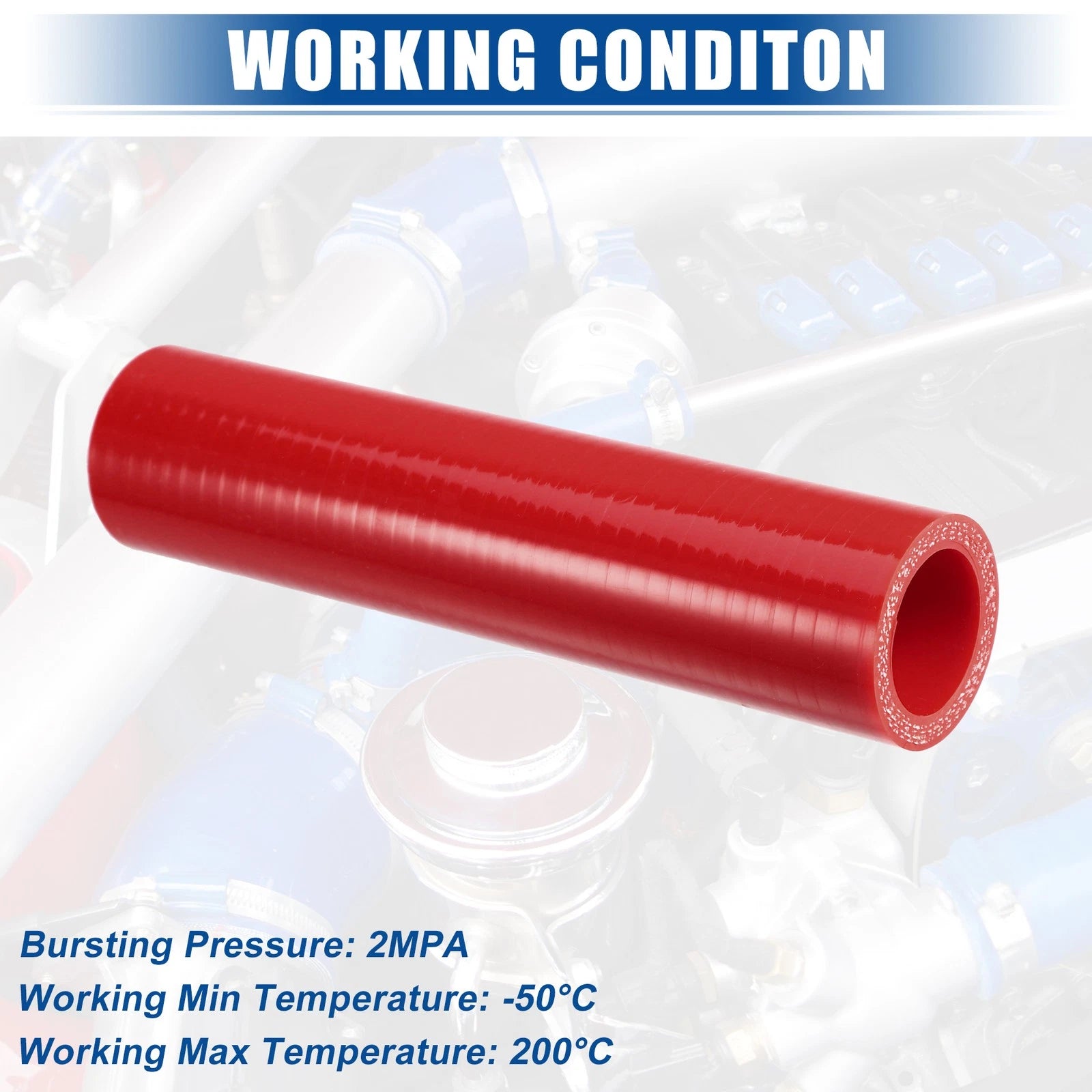 Silicone Reducer Hose Coupler 1" ID x 6" Length Intercooler Red