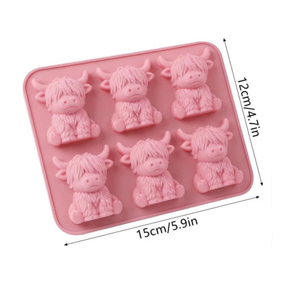3D Cow Ice Cube Tray for Creative Beverage Serving
