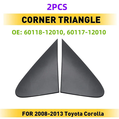 2X Black Side View Mirror Corner Cover for Toyota Corolla (2008–2013) 60118-12010