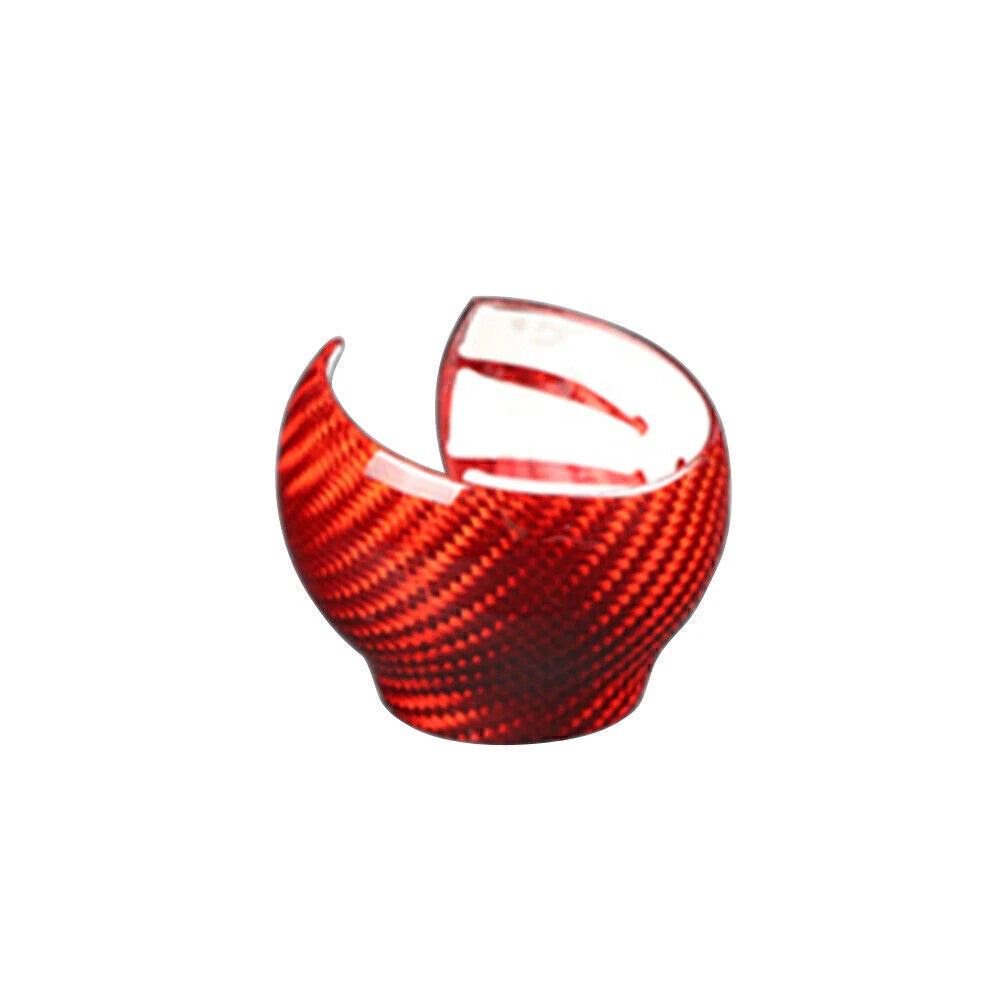 Carbon Fiber Gear Shift Knob Cover Trim For Audi Q3 2013-2018 Red