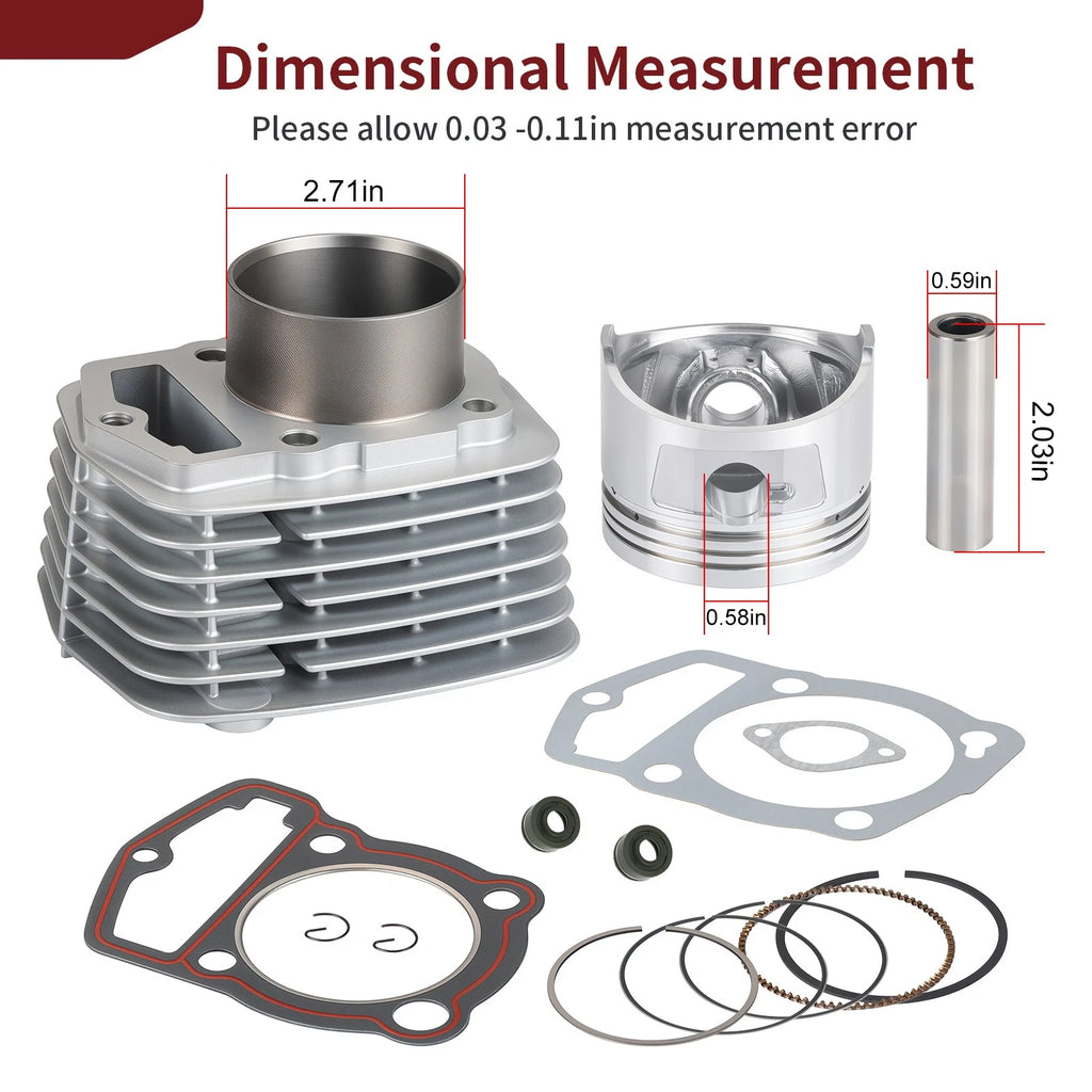 Cylinder Piston Gasket Kit for Honda XL200R XR200 XR200R (63mm STD)
