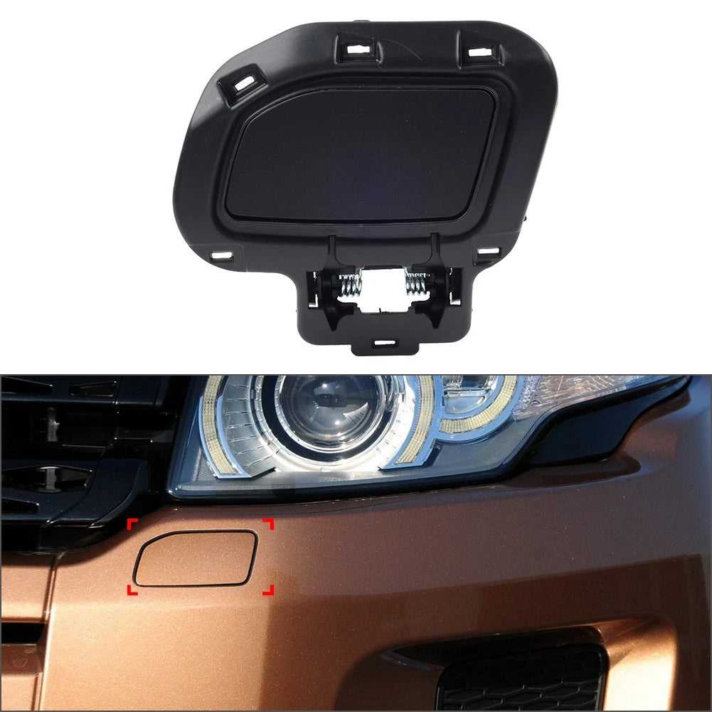 Headlight Washer Nozzle Cover Cap For Land Rover Range Rover Evoque 12-19 Black