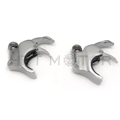 2X Windshield Clamps for Harley Dyna Street Bob XL1200X (2011–2023) Chrome