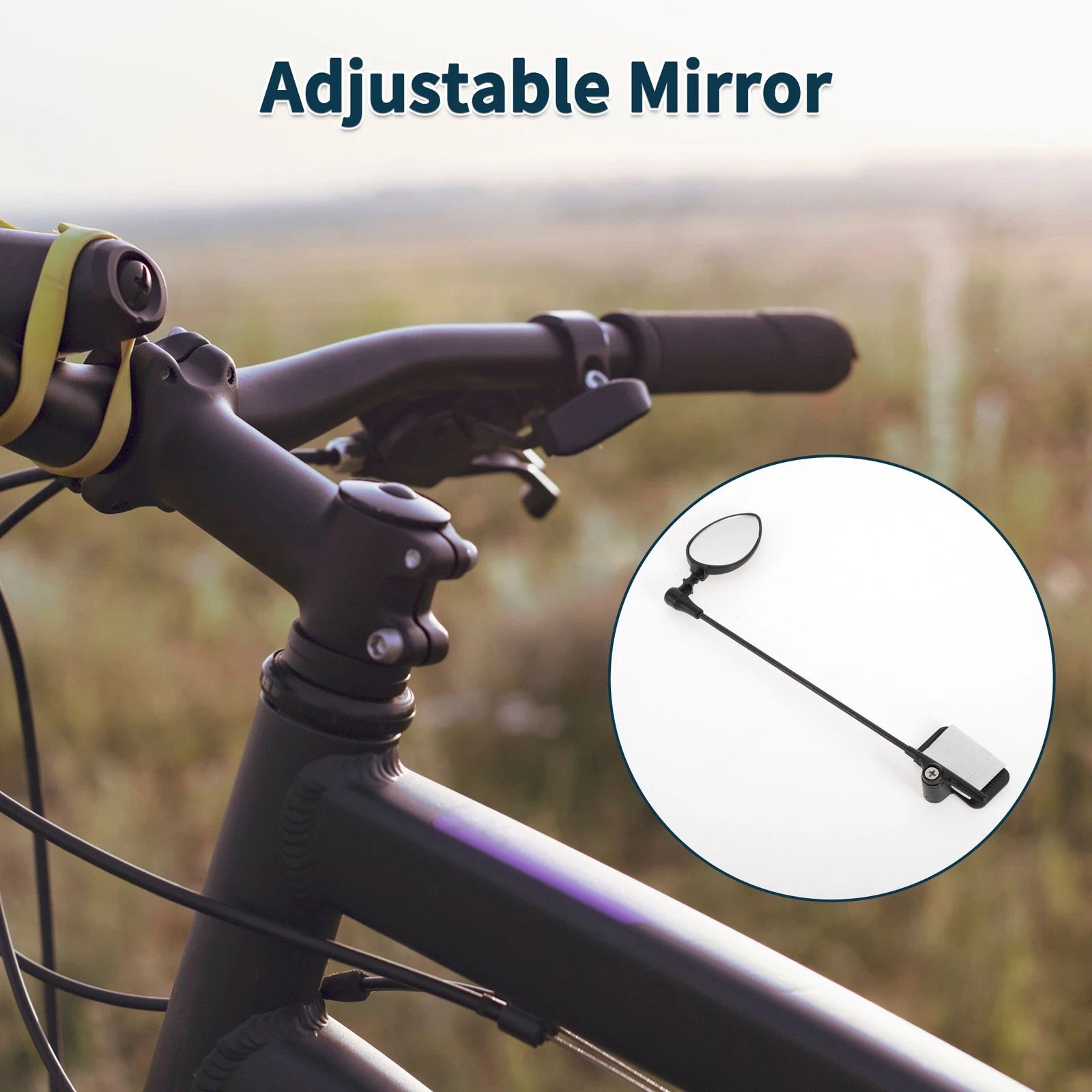 Bike Rearview Mirror Replacement Front for Bicycle Mountain Road Bike (1 Pcs)