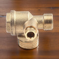 3-Port Brass Male Threaded Check Valve Connector for Air Compressor