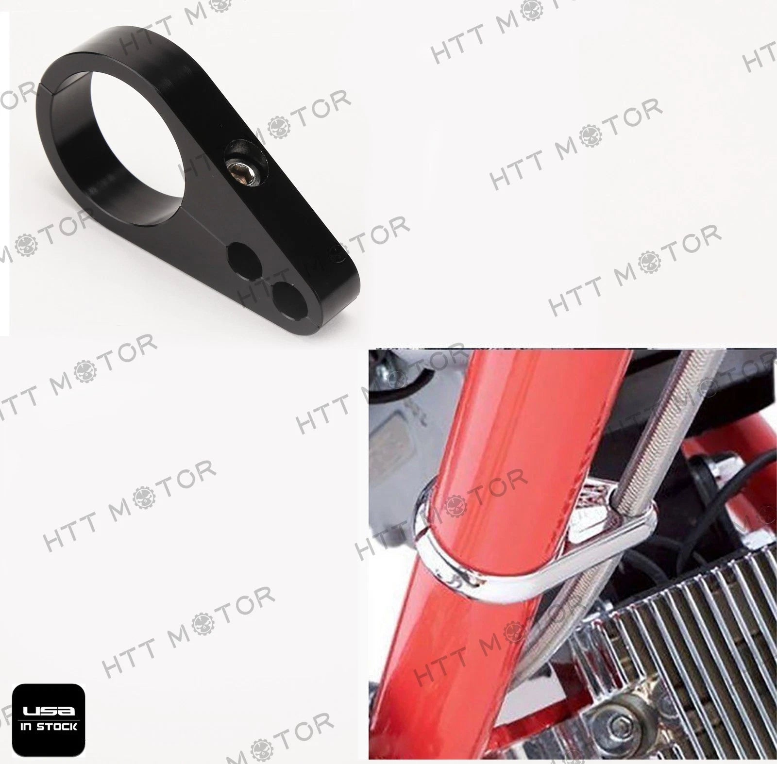 Throttle Cable Wire Clamp for Harley (1" Handle Bar)