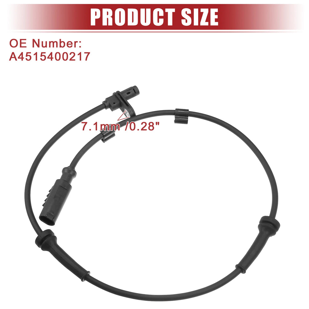 Front ABS Wheel Speed Sensor for Smart Fortwo (2008–2016) No.A4515400217