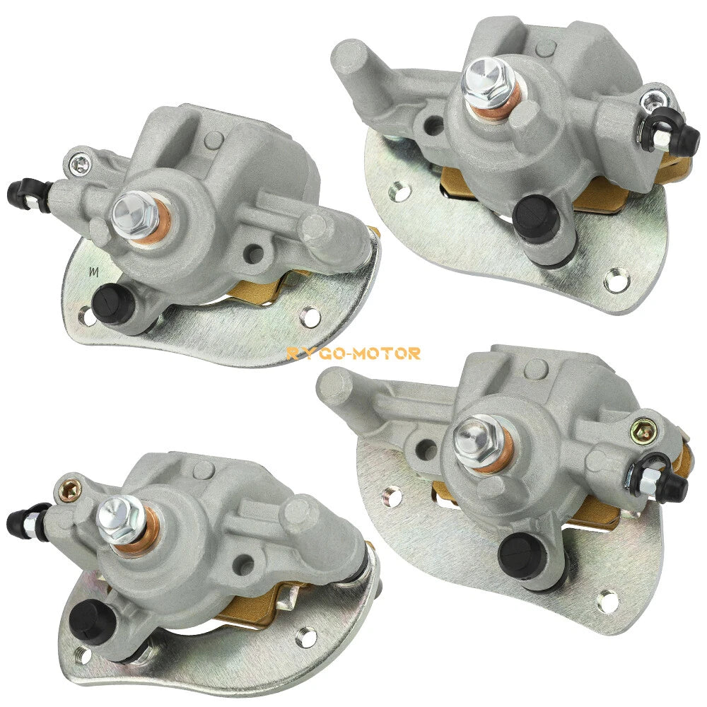 Front & Rear Brake Calipers W/Pads for Yamaha Grizzly 700 YFM700 (2007–2020)