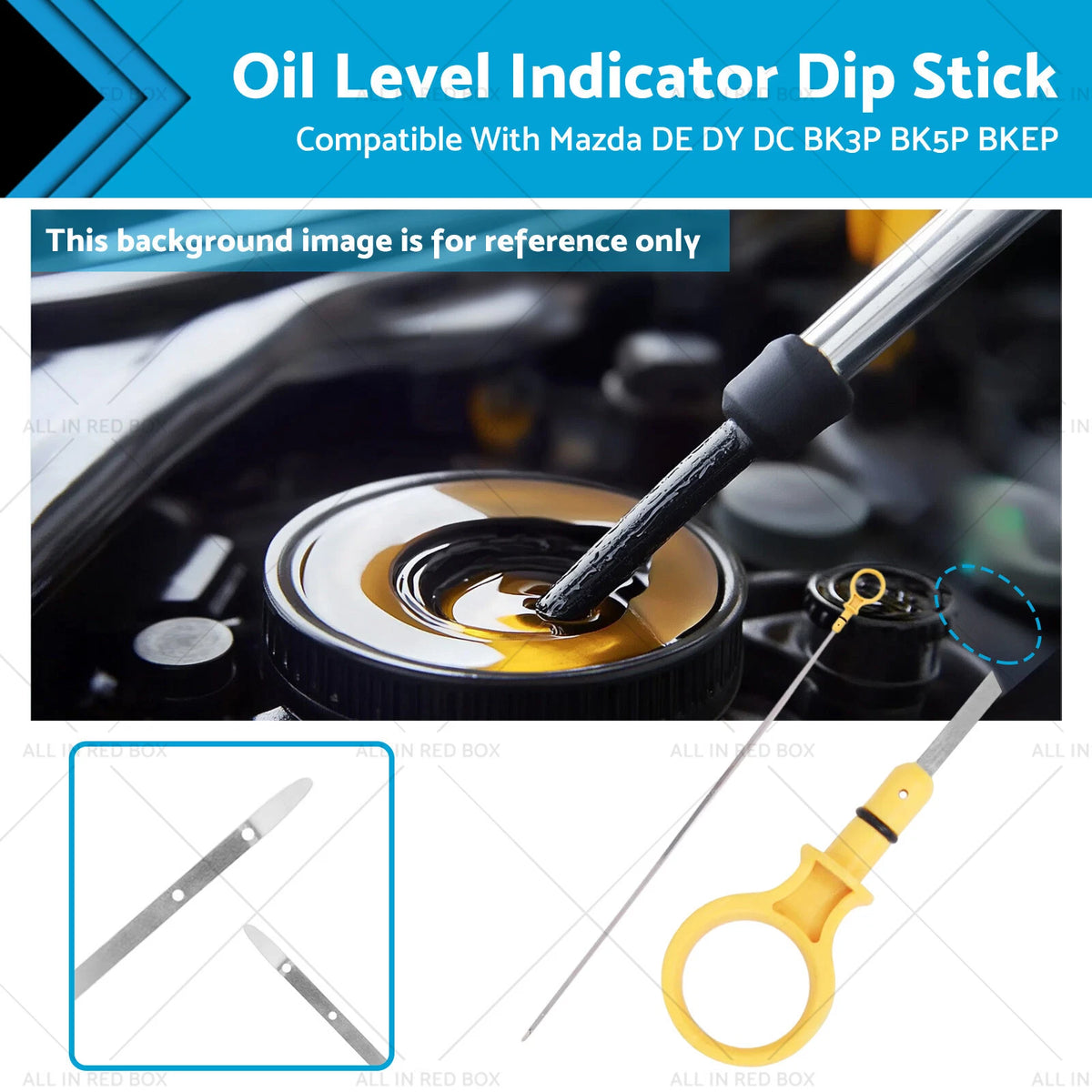 Oil Level Indicator Dip Stick for Mazda DE DY DC BK3P BK5P (2000–2006)