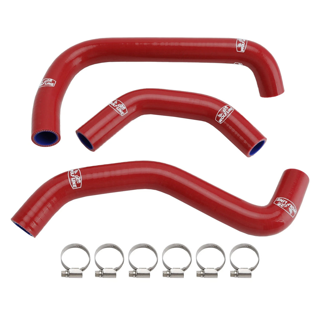 Silicone Radiator Coolant Hose for Kawasaki ZX10R ZX-10RR (2021–2025) Red