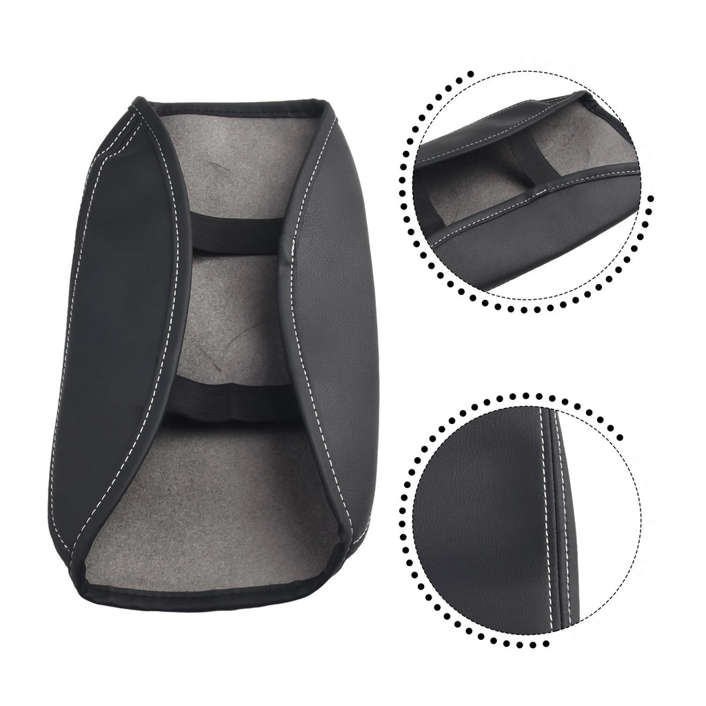 Black Leather Armrest Cover for Subaru Forester