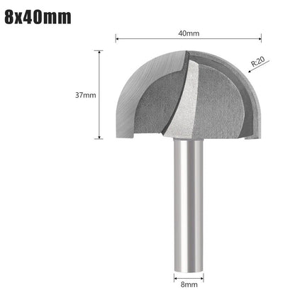8mm Shank Round Nose Cove Core Box Router Bit for