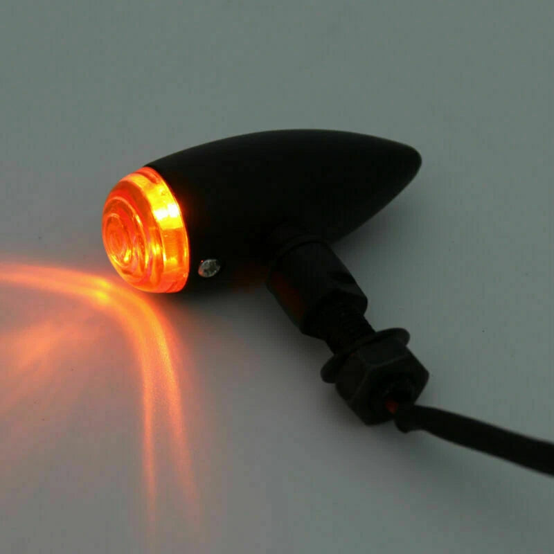 2X Black Bullet Turn Signal Light for Harley Softail Dyna Sportster V-Rod (T9)