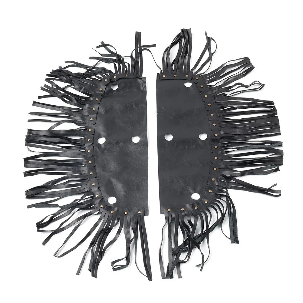Front Rider Floorboard Fringe Covers for Honda, Yamaha, Harley