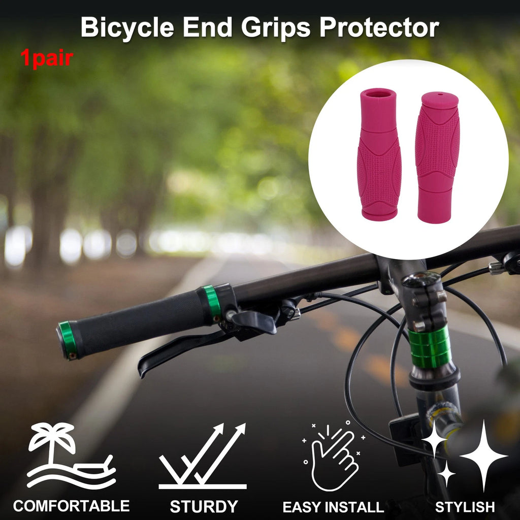 Bike Handlebar Grip Covers 125mm Lightweight MTB End Grips Protector Pink 1 Pair