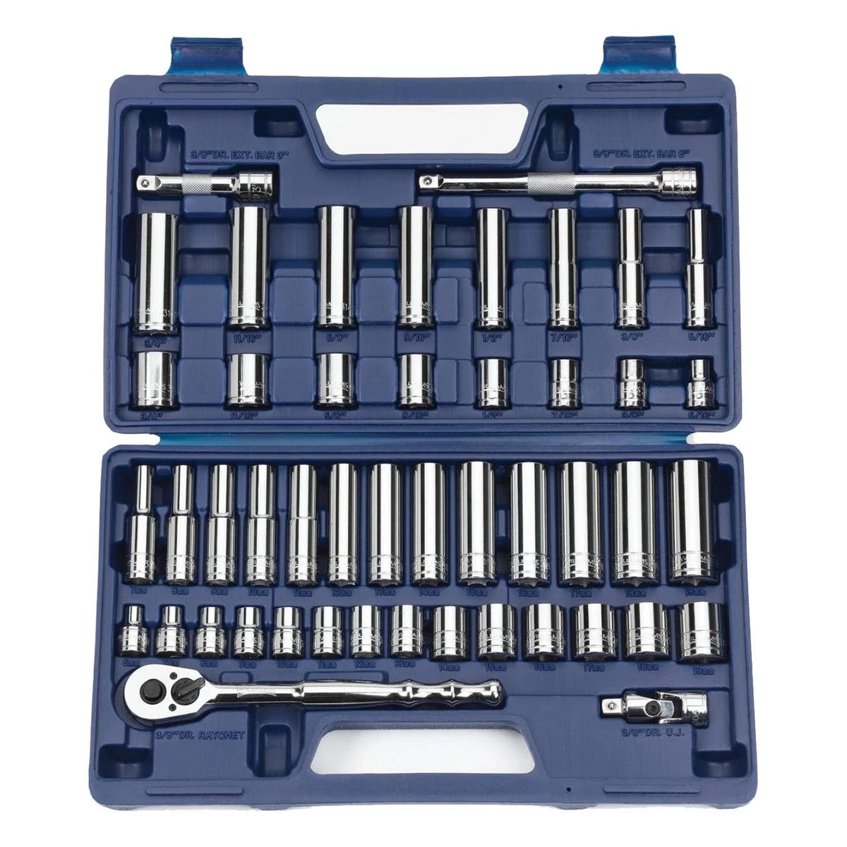 47-Piece Socket Set for Williams 3/8" Drive Metric/SAE