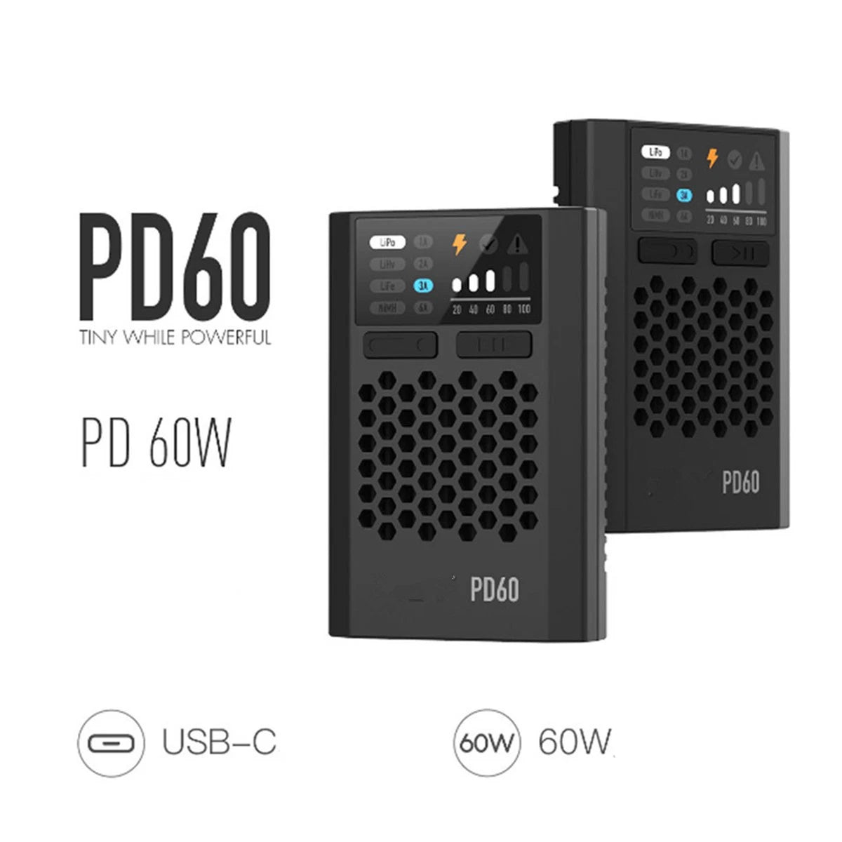 60W Battery Balance Charger for RC Drone 1-4S Lipo (PD60)