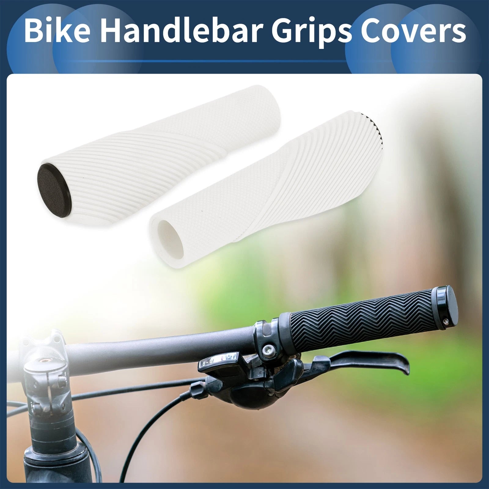 Handlebar Grips Cover 132mm End Grip Protector for Universal Motorcycle (Universal)