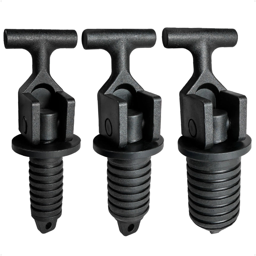 3X Floating Livewell Drain Plugs for Universal Use (1/2", 5/8", 3/4")