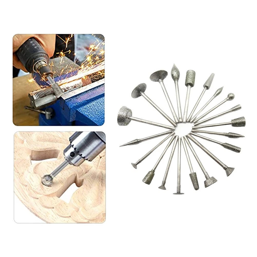 20pcs Grinding Bits Set for Carving Polishing Tools