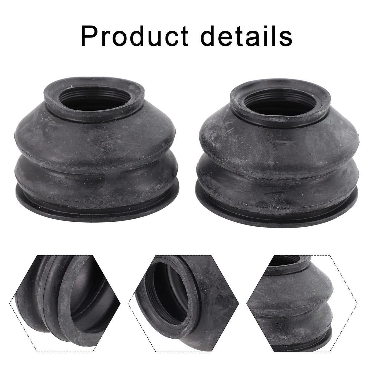 2x Silicone 23 41 33 Tie Rod End And Ball Joint Dust Boots Cover Black