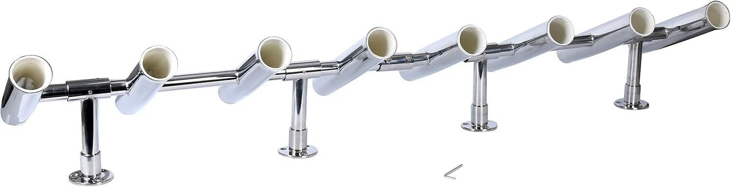 8 Tube Stainless Steel Fishing Rod Holders for Marine Boat Yacht