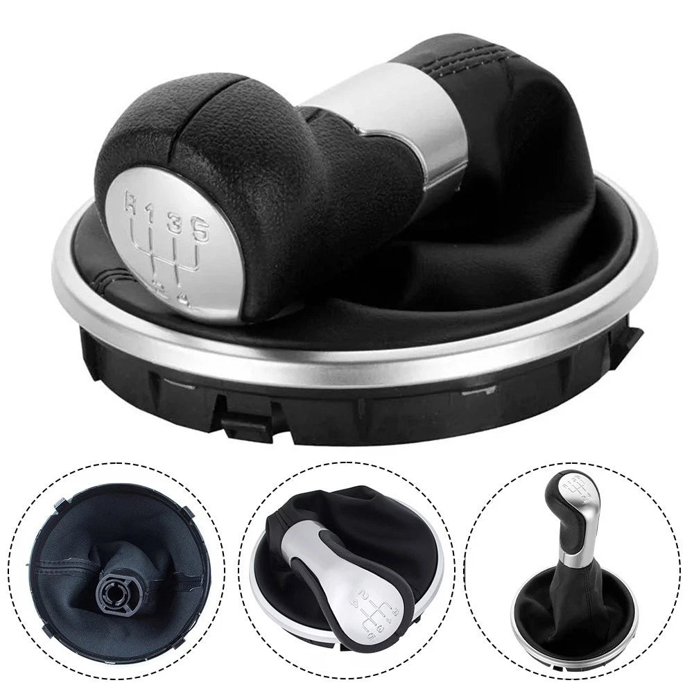 Leatherette Gear Knob and Case for Skoda For Fabia MK2 For Roomster 2007 2012