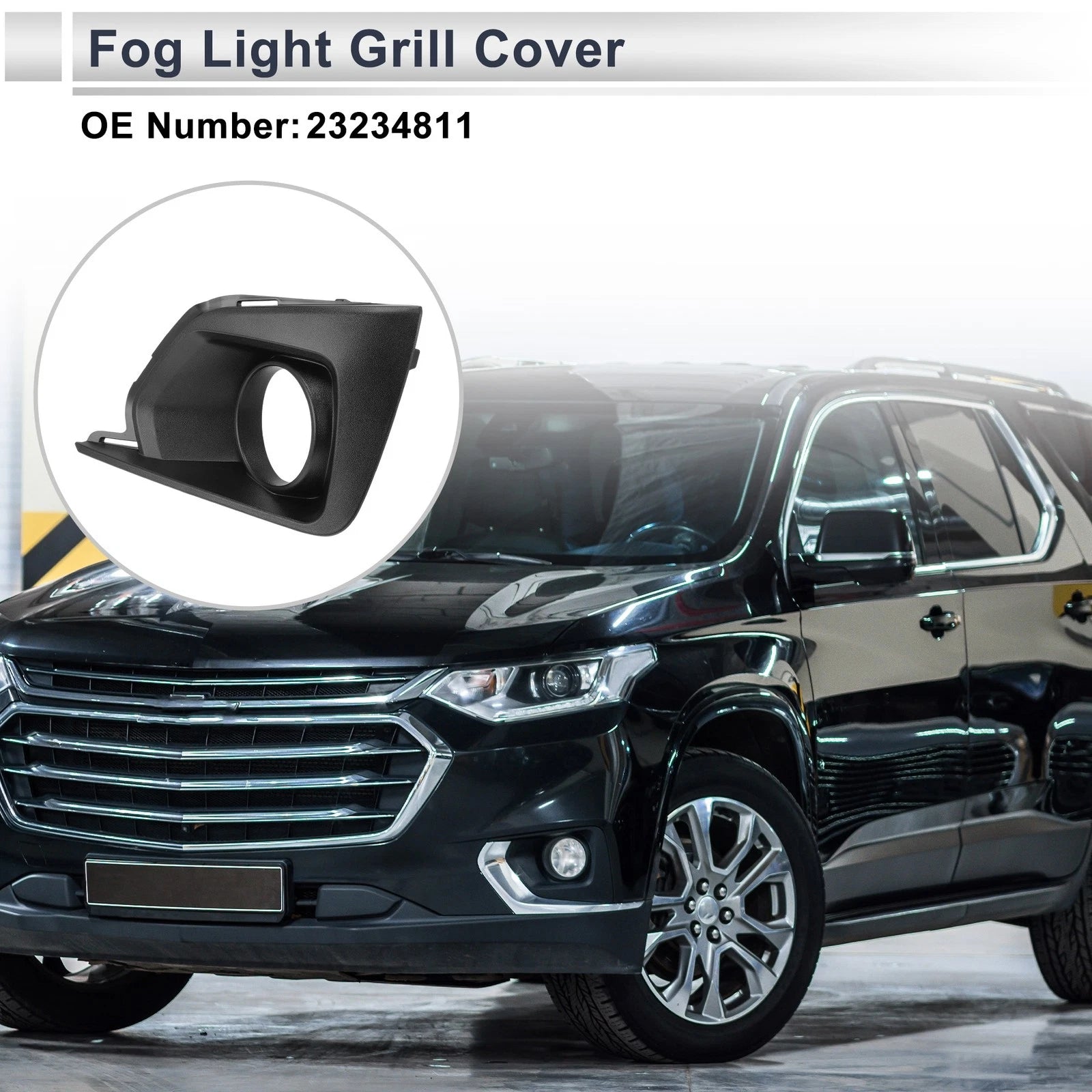 Front Left Fog Light Grill Replacement for Chevrolet Traverse (2018–2019)