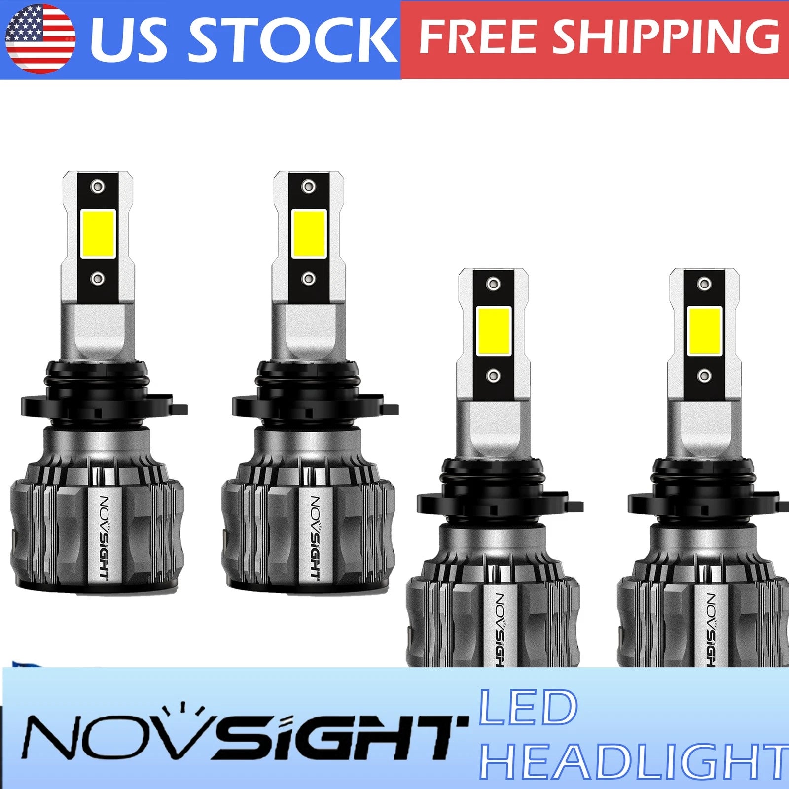 9006 + 9005 LED Headlight Kit for Universal Fit (2010–2023)