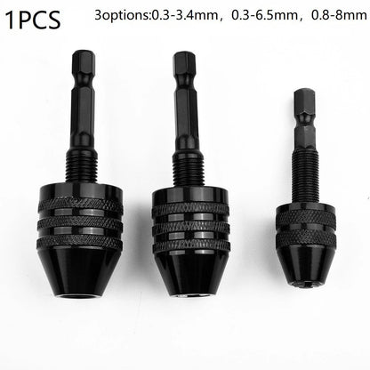 1/4 Keyless Chuck Conversion Hex Shank Adapter for Drill Bit Quick Change