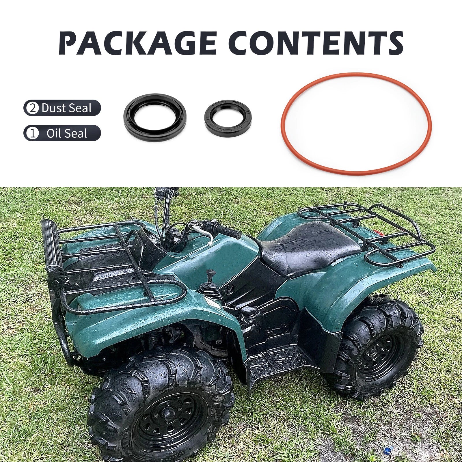 Rear Brake Panel Dust Seal O-Ring Kit for Yamaha Bruin 250 350 (2000–2006)