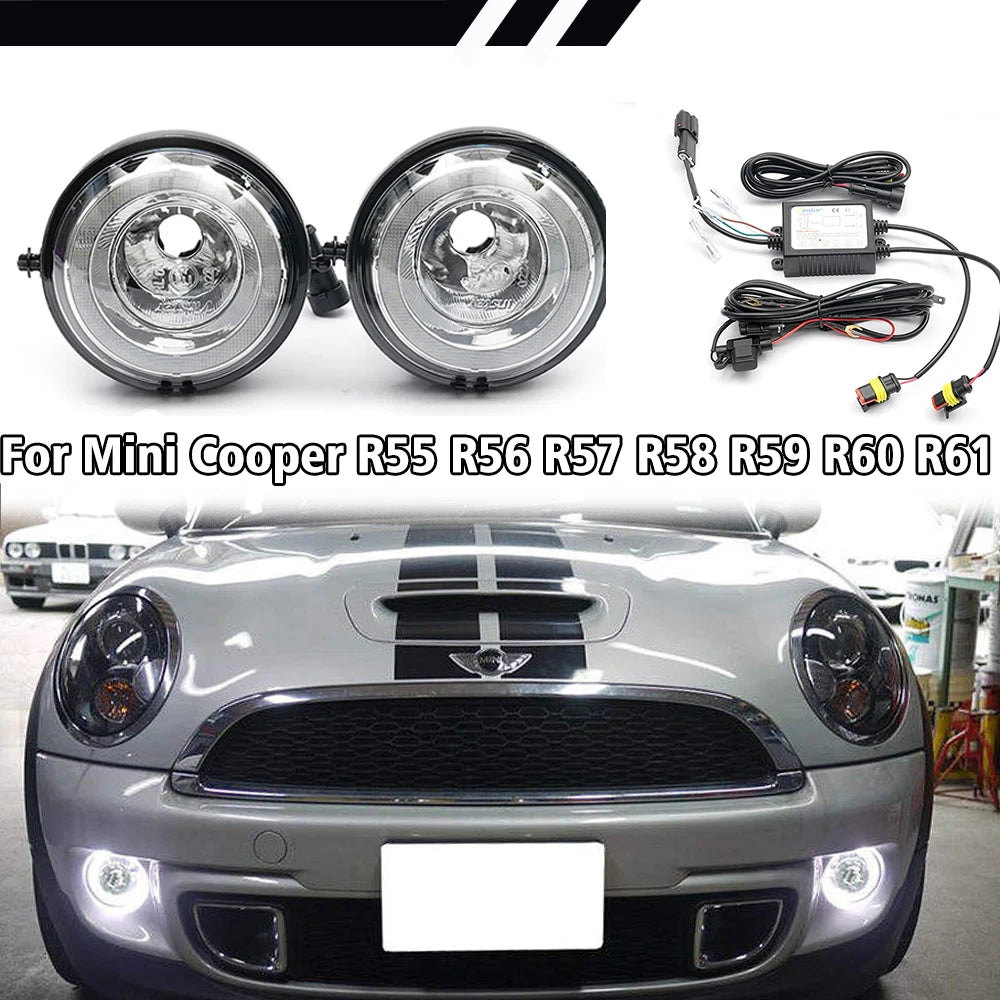White LED Halo DRL Fog Light for Mini Cooper R55 R56 R57 R58 R59 R60 R61 (2006–2016)