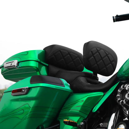 Chopped Trunk Backrest Pad for Harley Touring Road Street Glide (2014–2023)
